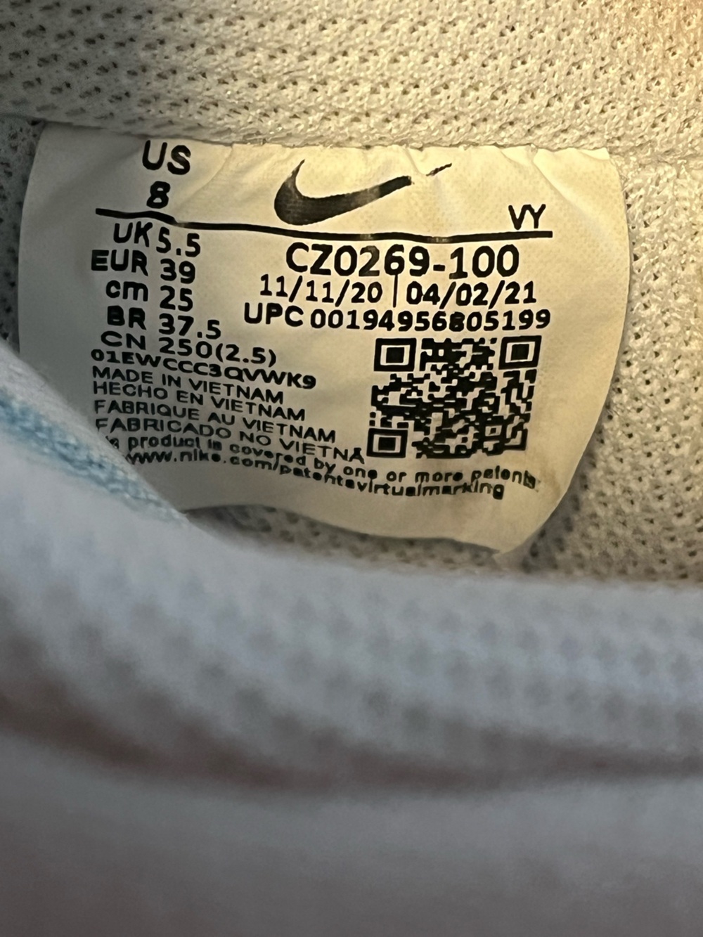 NIKE AirForce One Indigo with fig flower - Picture 9 of 9